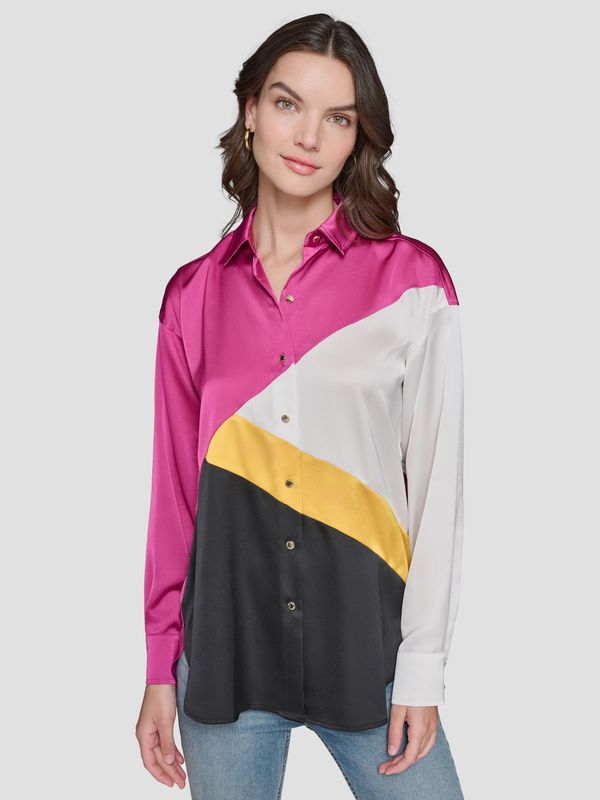 Camisa con bloques de colores