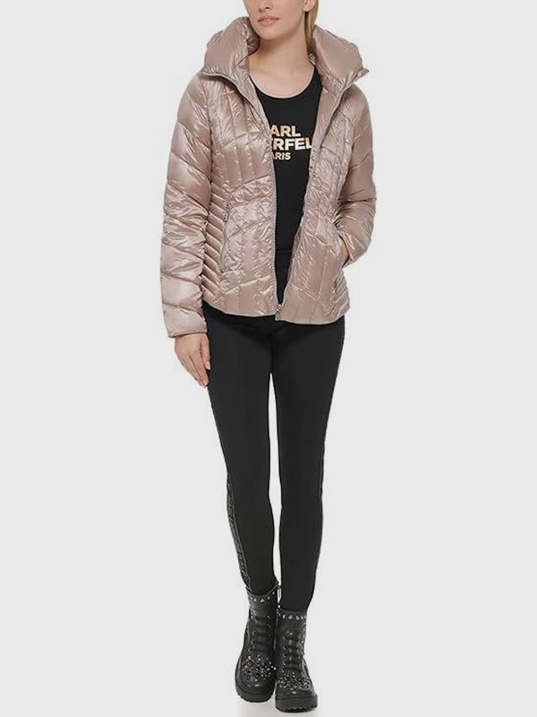 Chaqueta arrugada acolchada
