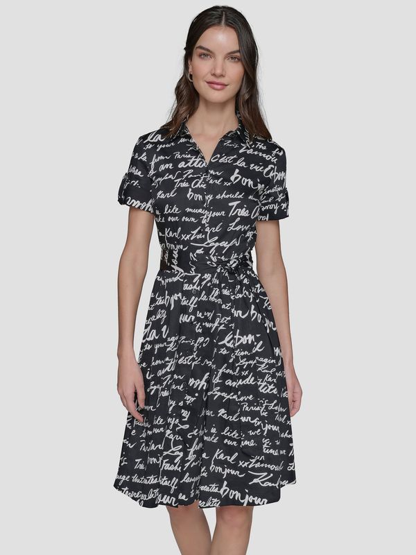 Vestido estampado de mangas cortas