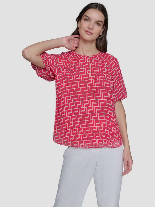Blusa chiffon con pliegues