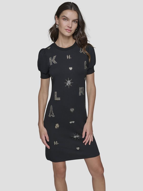 Vestido con mangas abullonadas