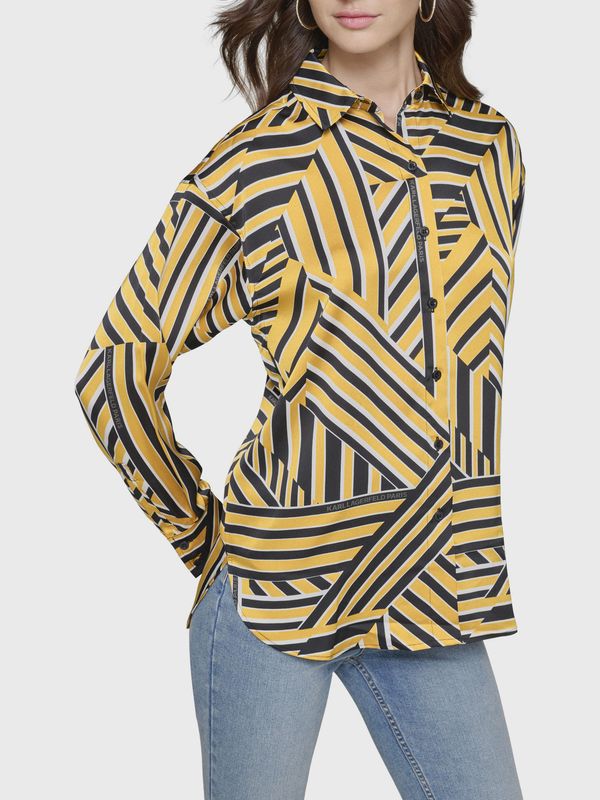 Blusa con print geométrico