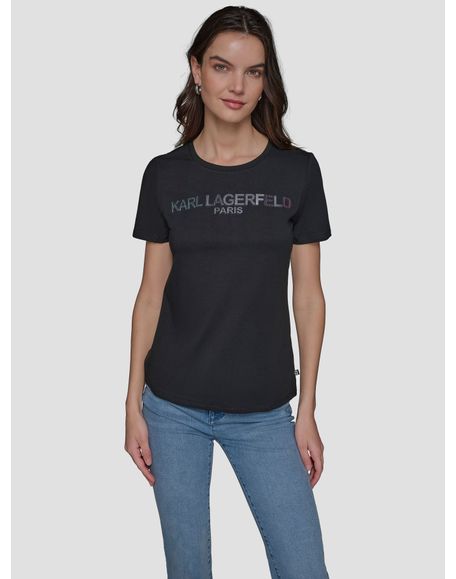 Polera con logo irridescent