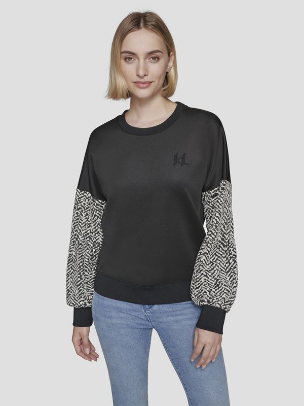 Sweater de punto con mangas en contraste