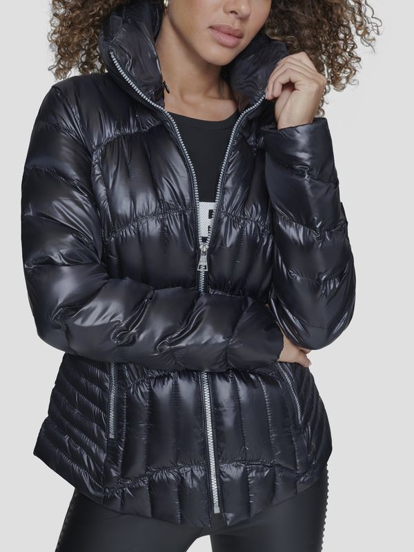 Chaqueta arrugada acolchada