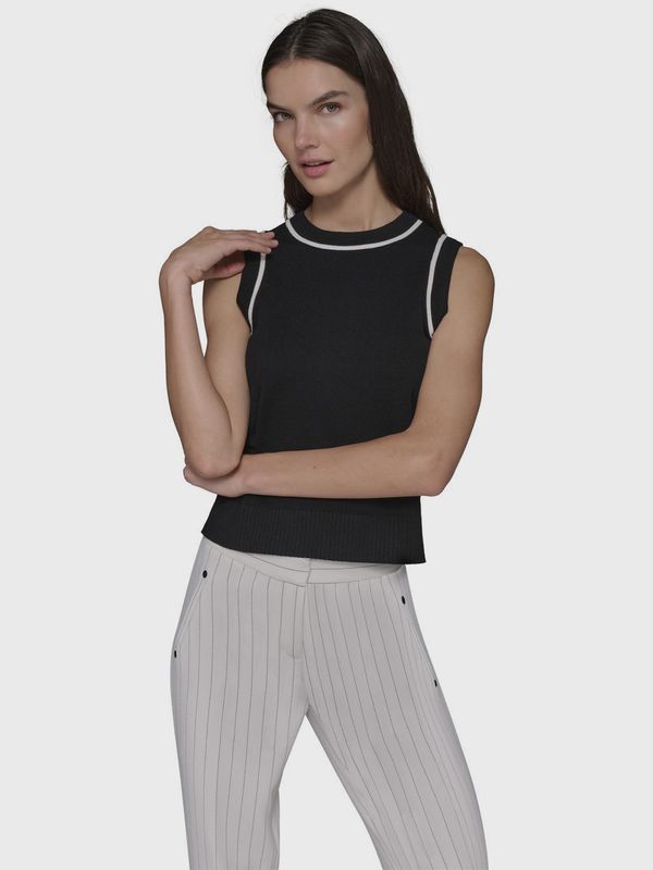 Sweater sin mangas con cuello redondo
