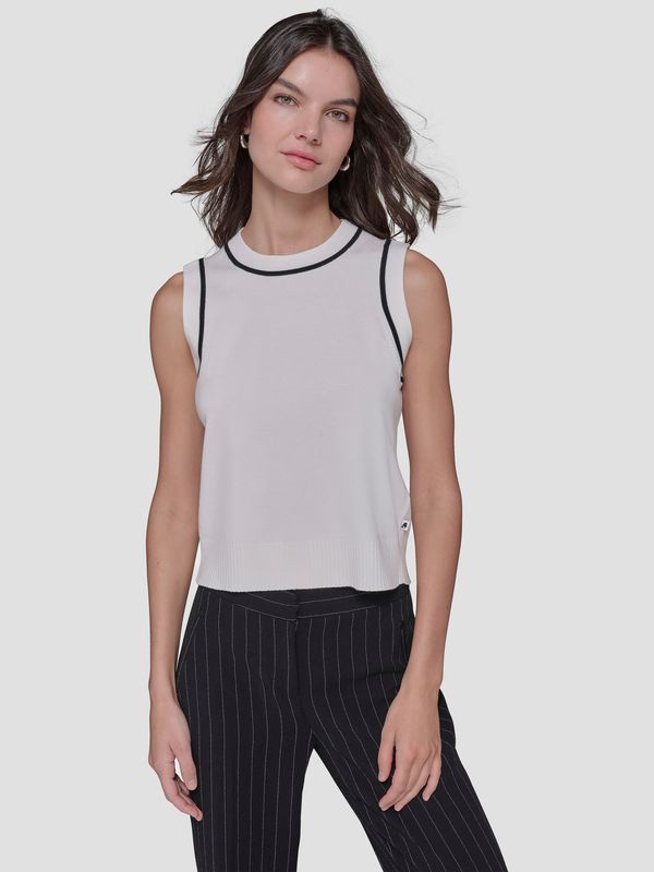 Sweater sin mangas con cuello redondo
