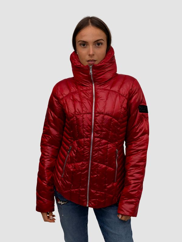 Chaqueta arrugada acolchada