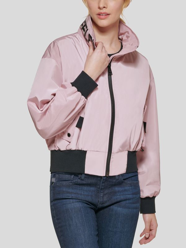 Chaqueta bomber y cuello con logo