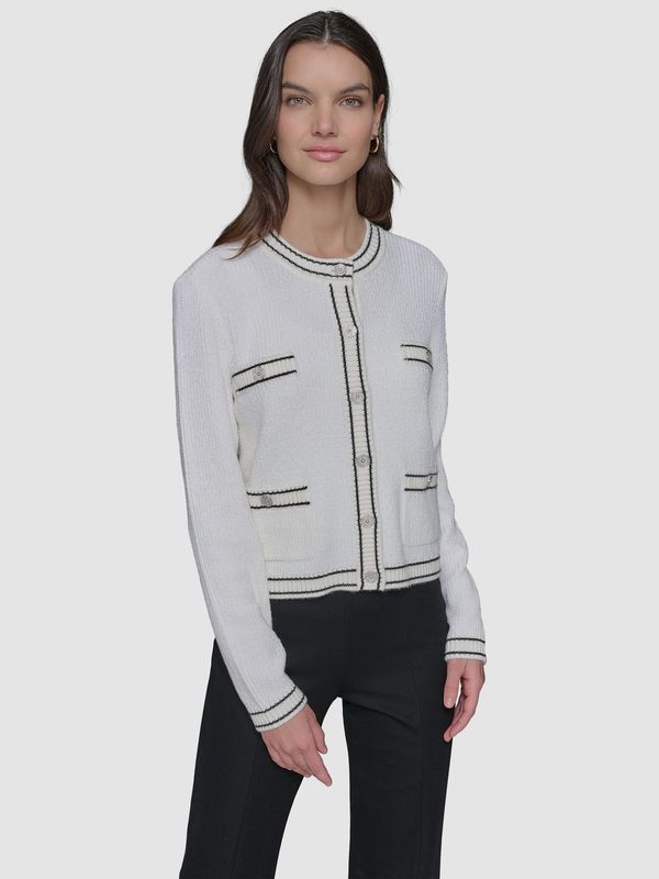 Sweater marled de multiples bolsillos