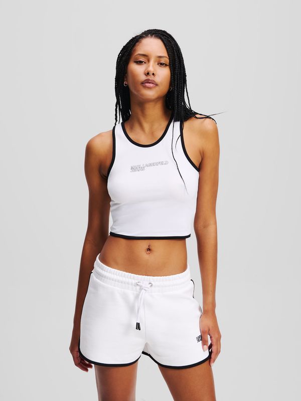 Polera sin mangas con detalles de ribete