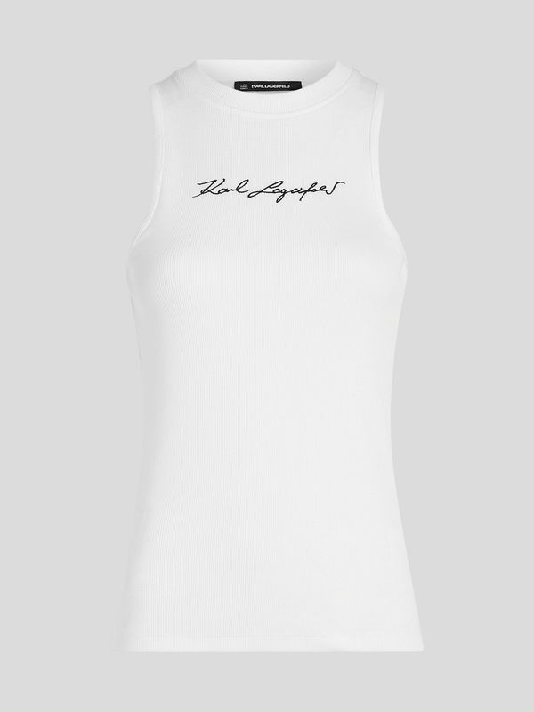 Polera essential acanalada sin mangas