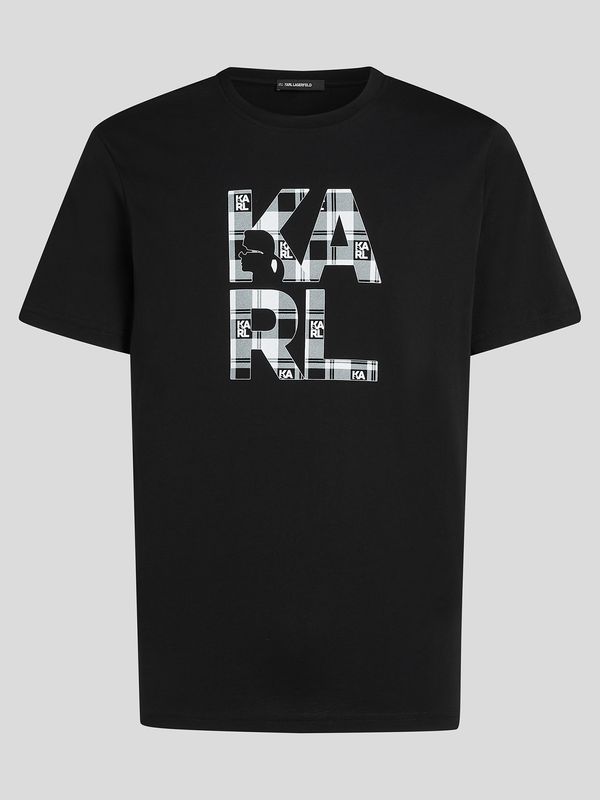 Polera con logotipo a patrón de cuadros