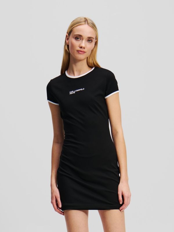 Vestido tipo polera slim con logo