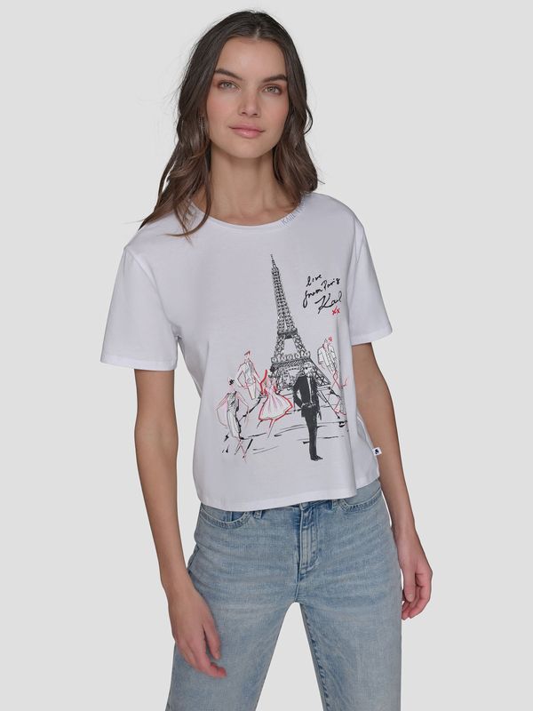 Polera de manga corta con estampado Eiffel & Fashion