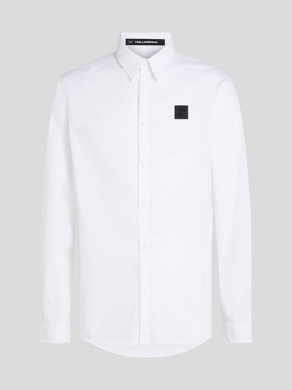 Camisa de popelina con parche de goma