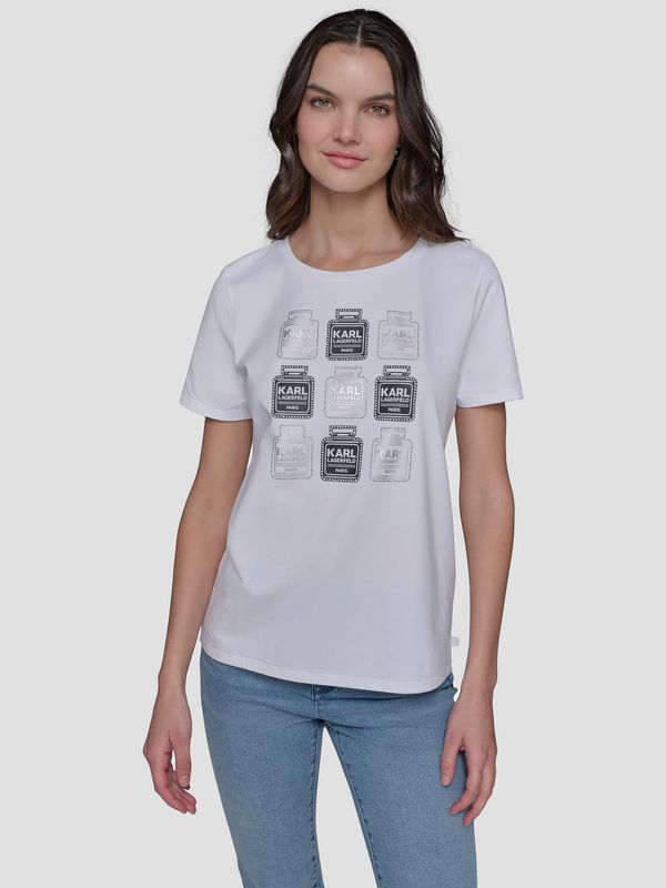 Polera con estampado de perfume