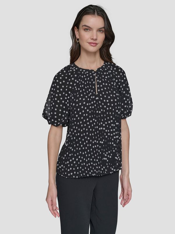 Blusa chiffon con pliegues