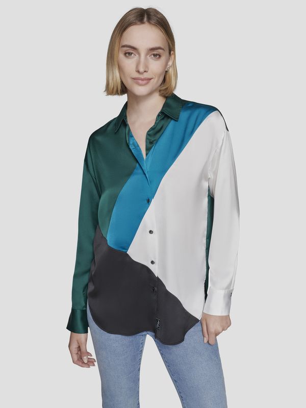 Camisa con diseño de bloque de color