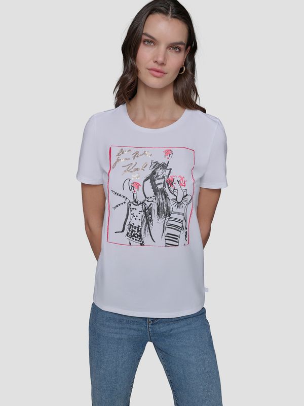 Polera con boceto de chica