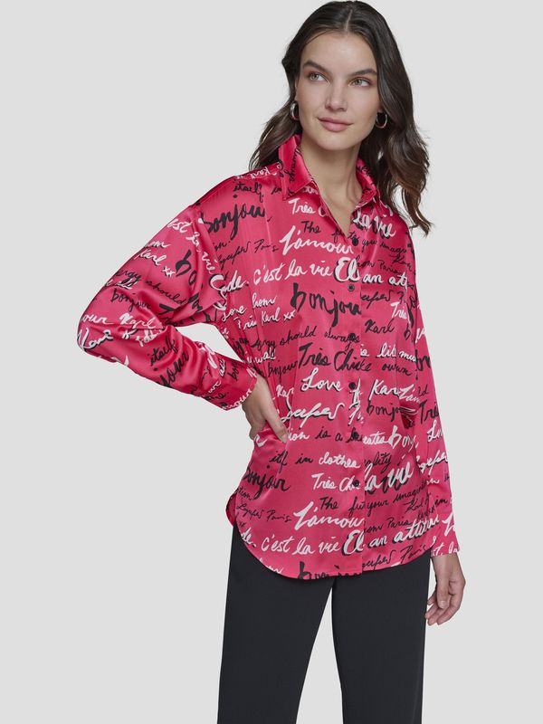 Blusa estampada manga larga