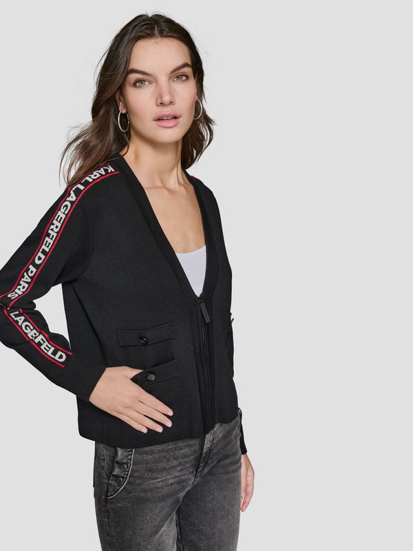 Sweater cárdigan corto con cremallera