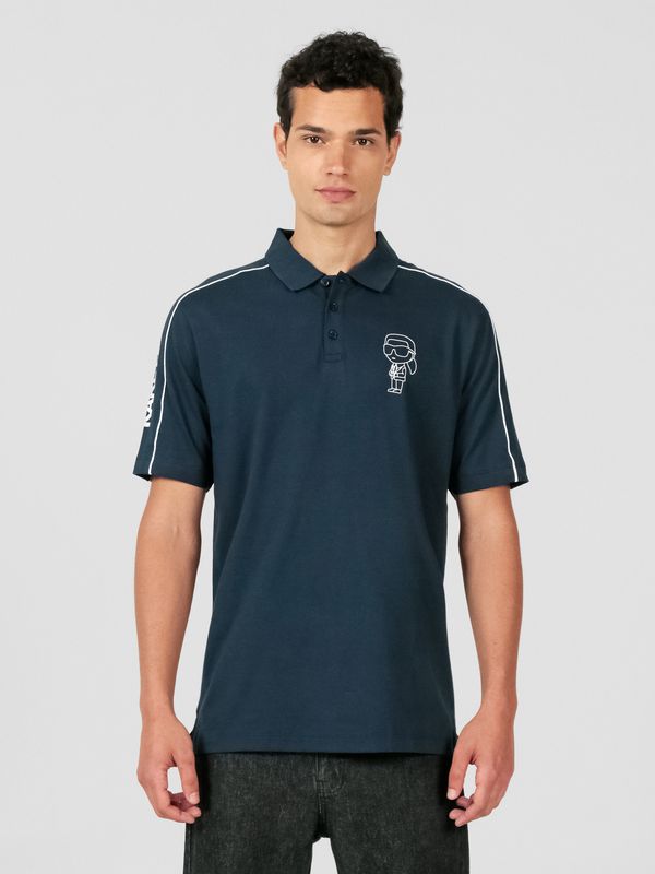 Polo con detalles de silueta de logo de KARL