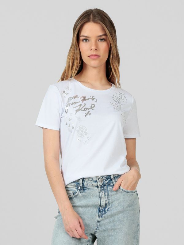 Polera con estampado con detalles distintivos de Karl