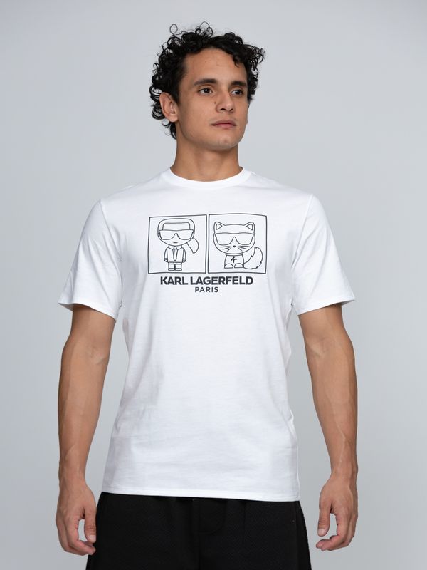 Polera con estampado de Karl y Choupette