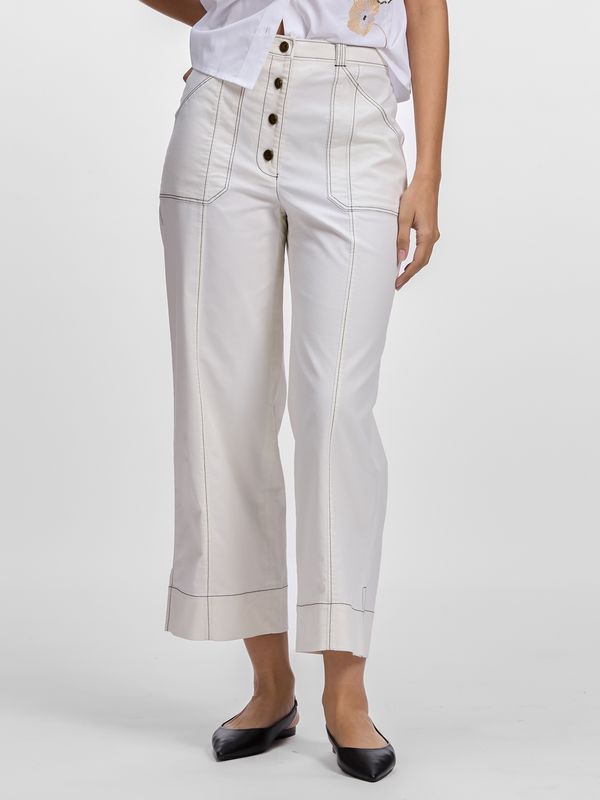 Pantalón de pierna ancha y talle alto