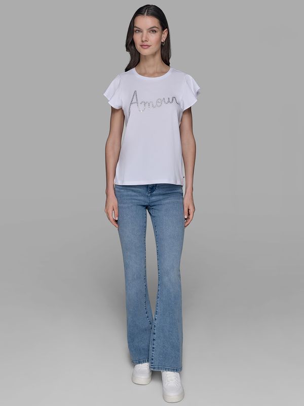 Polera con estampado gráfico amour