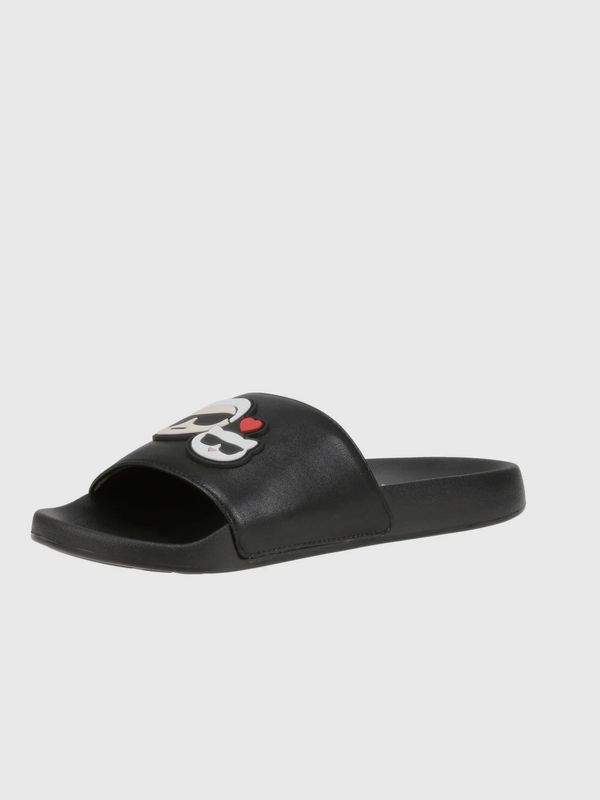 Sandalias negras con diseño gráfico Ikon