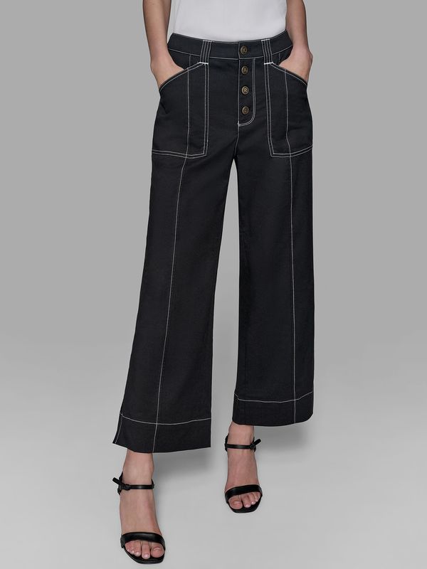 Pantalón de pierna ancha y talle alto