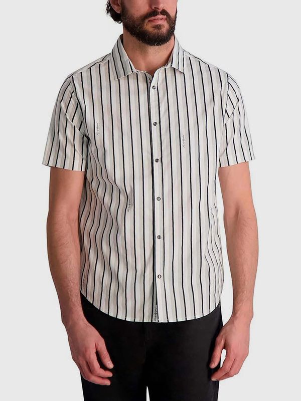 Camisa de manga corta a rayas