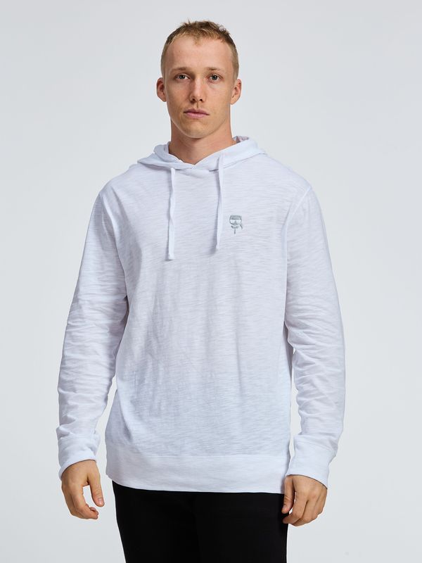 Polerón con gorro y detalle de mini Karl bordado