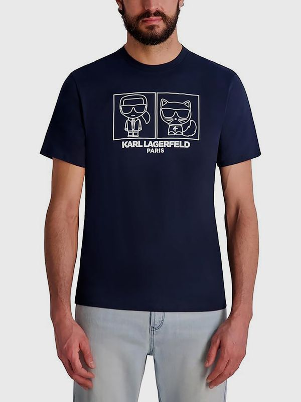 Polera con estampado de Karl y Choupette