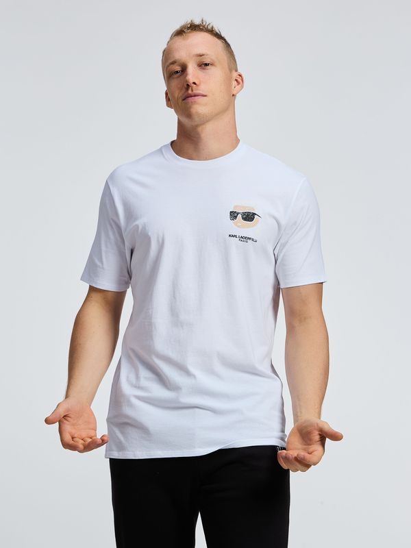 Polera con gráfico de Karl con efecto desgastado