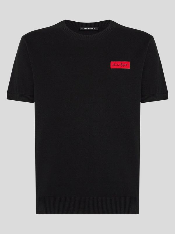 Polera de punto con parche de logo