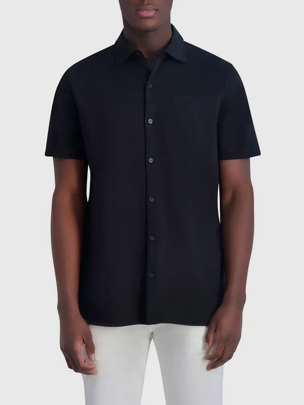 Camisa manga corta de tejido liso