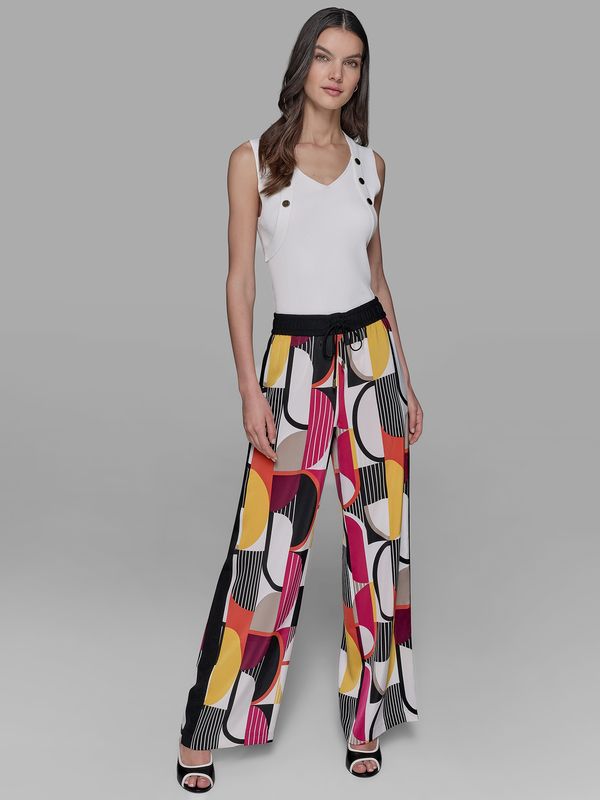 Pantalón estampado con cintura elástica