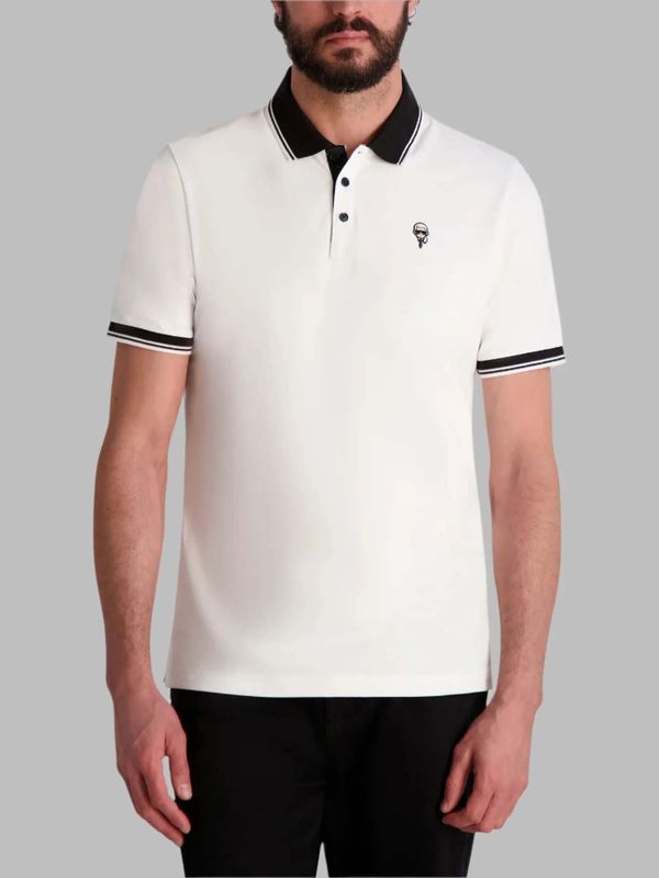 Polo con logo de parche de mini Karl