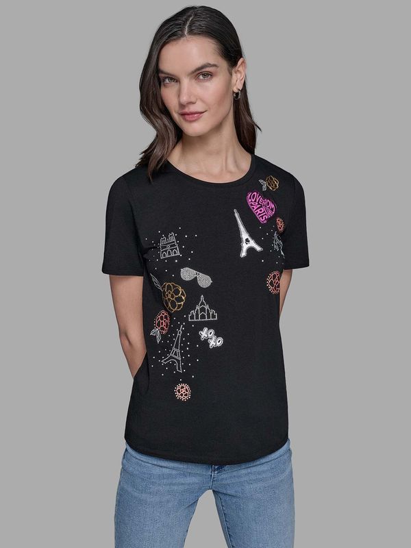 Polera con apliques distintivos de Paris